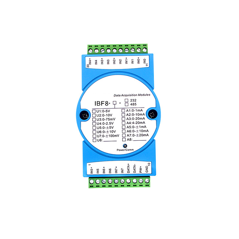 8路模擬信號4-20MA轉RS-485/232數據采集轉換
